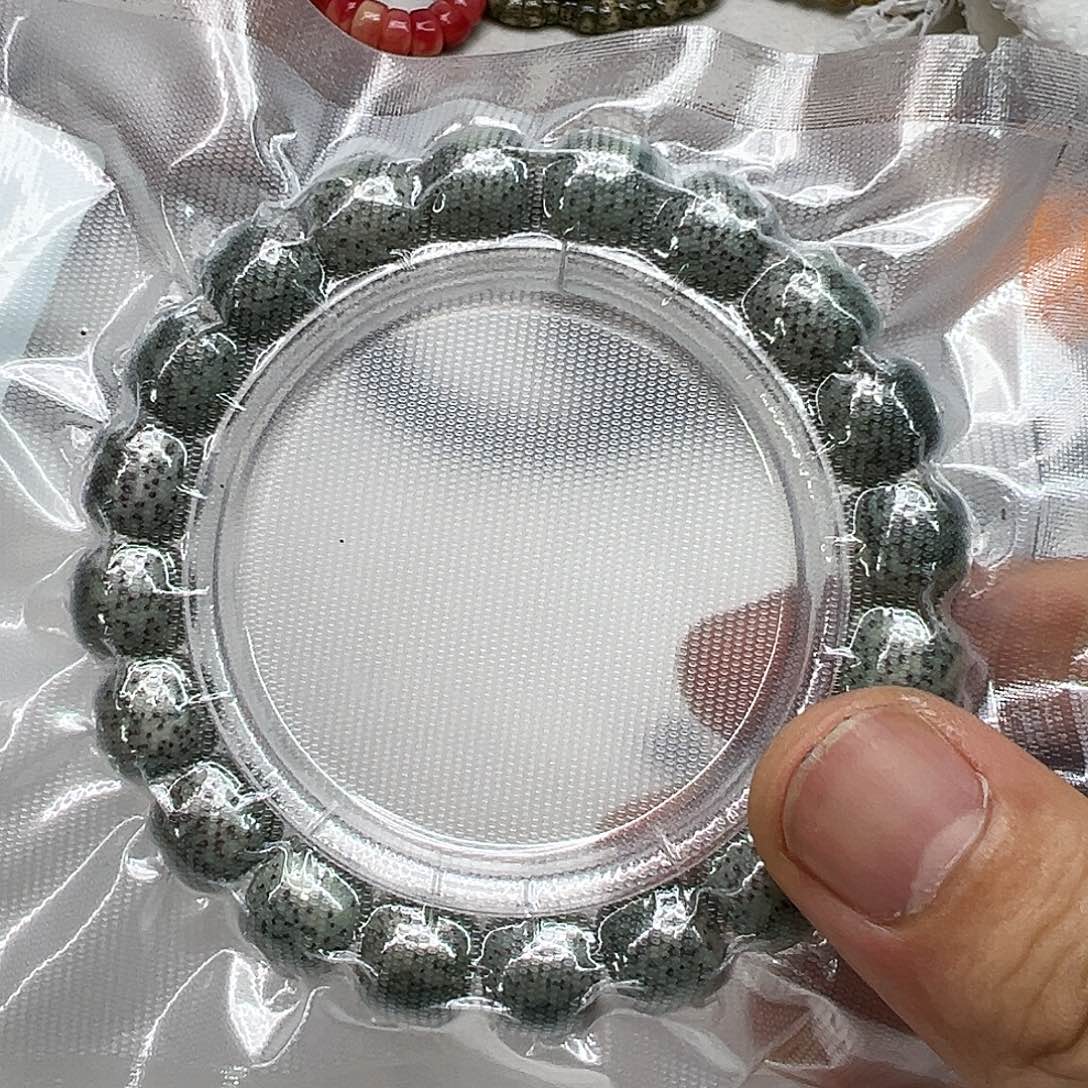 星月菩提手串86传说变态绿石玉星月菩提单圈12×11