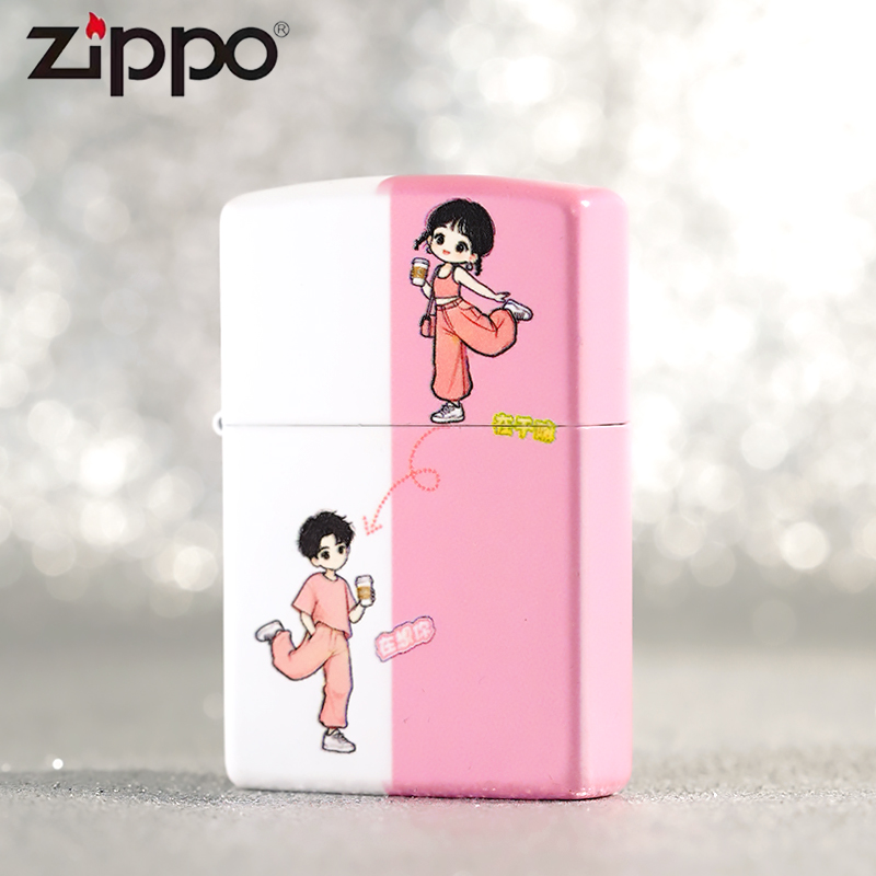zippo打火机正品/哑漆彩印在干嘛情人节礼物送男友定制DYH1X1