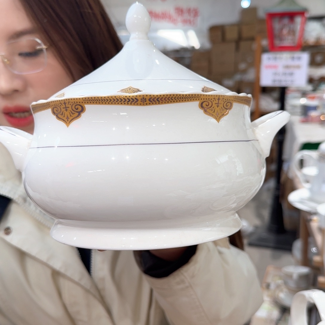 瓷骨瓷汤煲一个不能明火外贸尾单