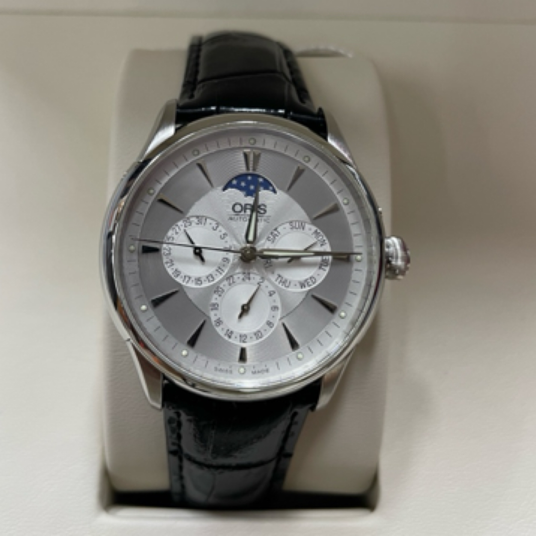 99新 Oris/豪利时 男士高端定制自动机械月相系列手表
