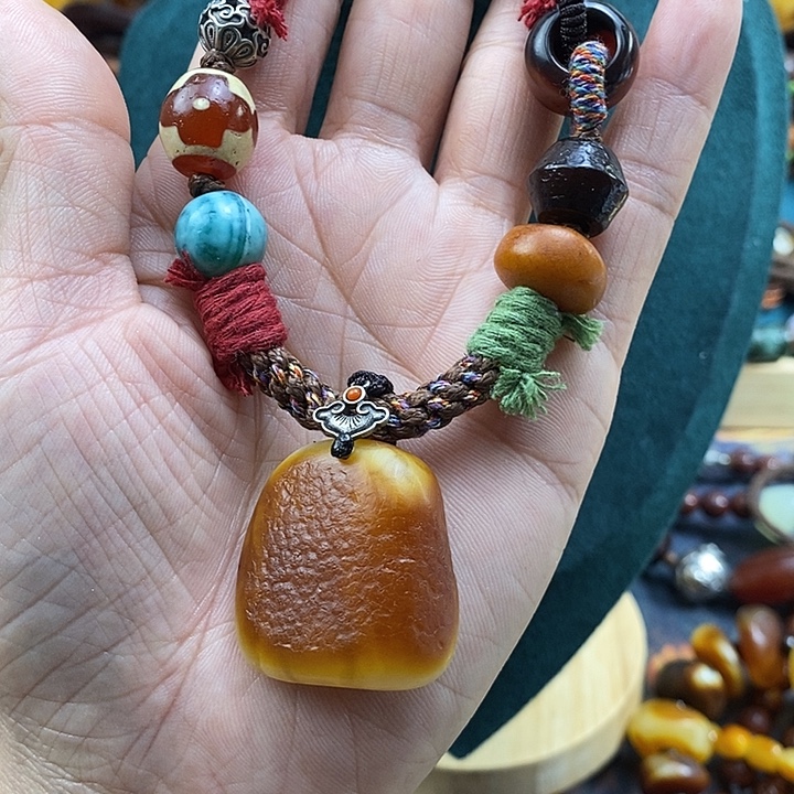 蜜蜡未镶嵌项链项链