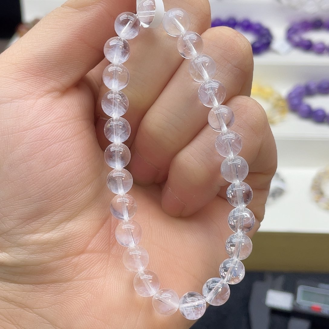 水晶手链未镶嵌蓝针7