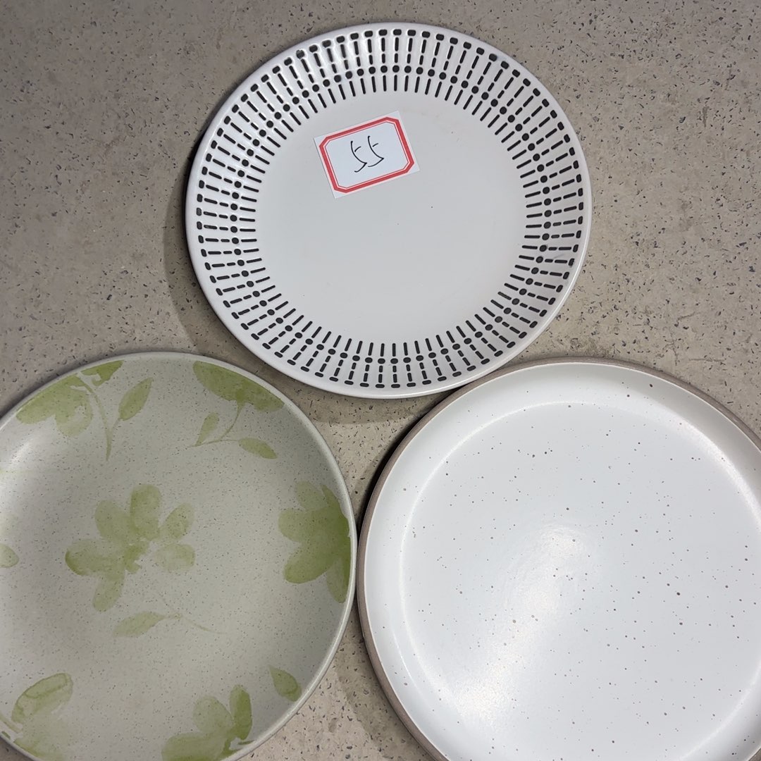 山***。直播特惠八寸浅盘三支装微瑕