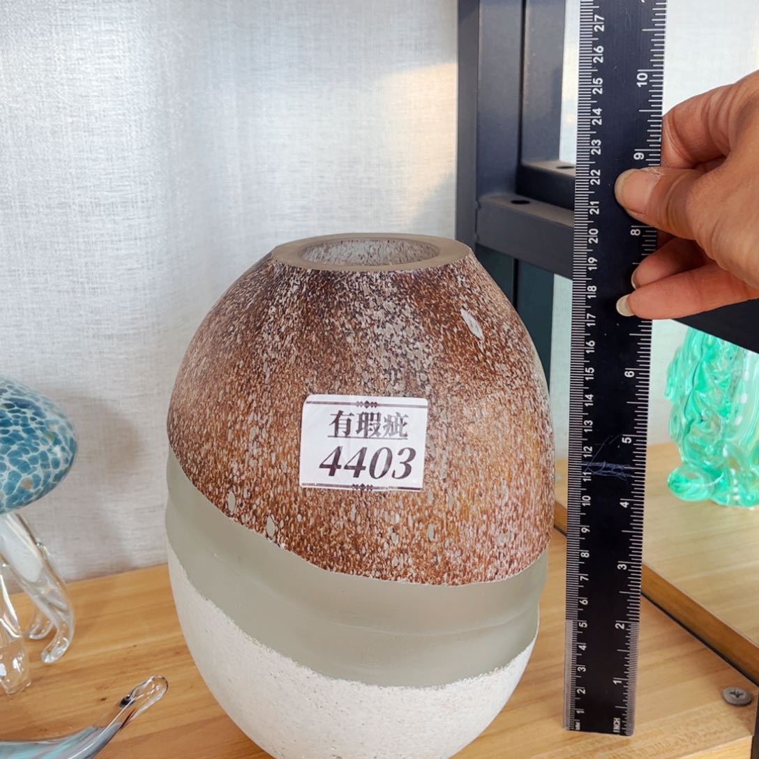 琉璃4403微瑕花瓶摆件