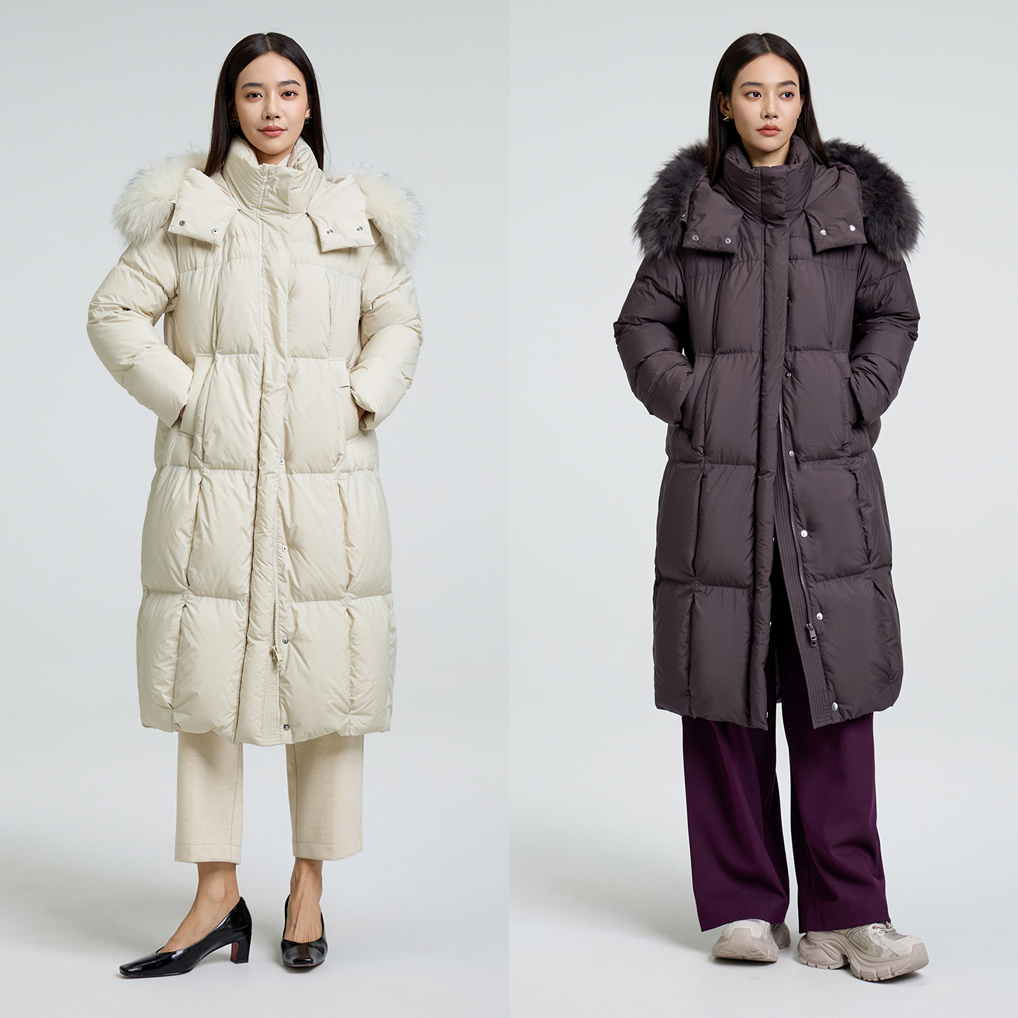 2025冬季休闲时尚通勤气质百搭鹅绒服NB927秋冬冬季保暖防风情侣