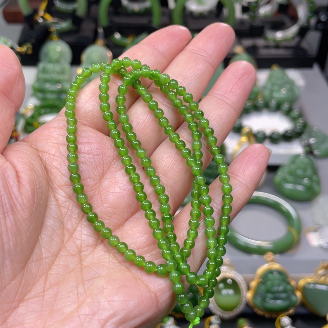 和田玉（碧玉）未镶嵌项链