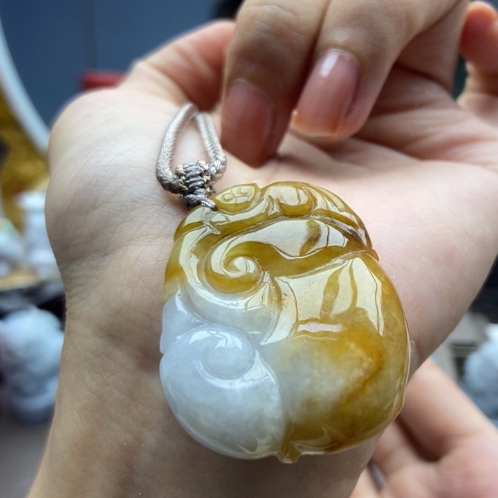 翡翠未镶嵌颈饰吊坠46