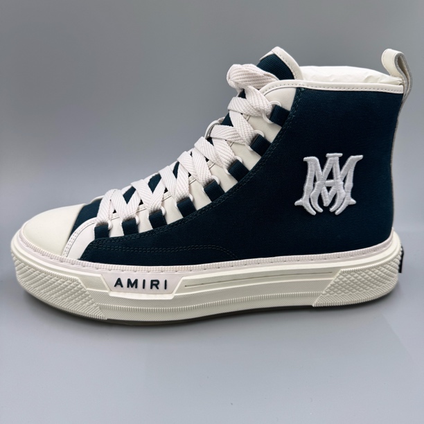 Amiri 埃米尔 am198 绿色高帮 帆布骨头 休闲鞋