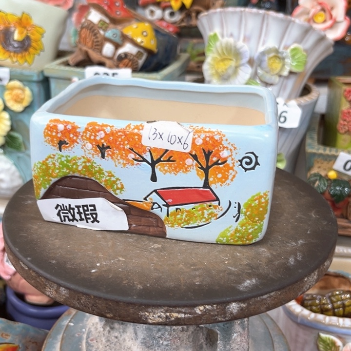 紫砂花盆粗陶材质多肉花盆