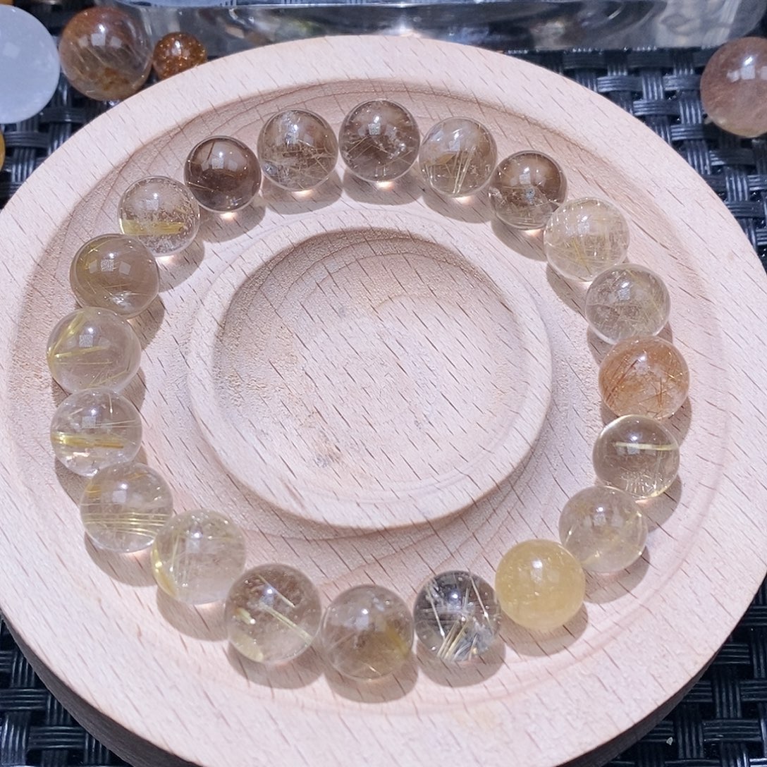 爱****发晶未镶嵌手链天然水晶