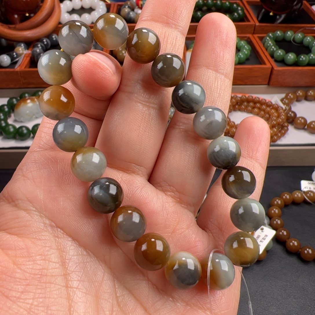 和田玉手链未镶嵌宝*言