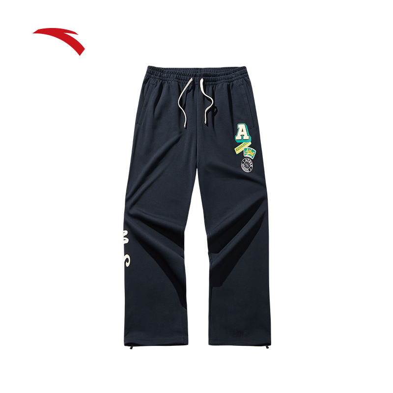 【郑红洋专属】安踏男运动裤卫裤宽松通勤穿搭休闲长裤针织春秋休闲