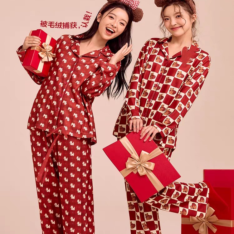 女士开衫红运家居服套装85703