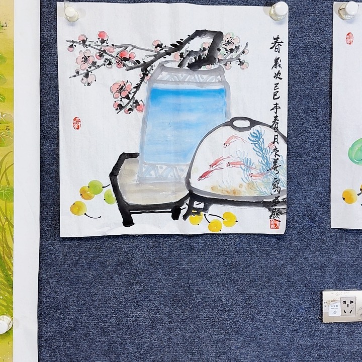 国画国画花鸟画作品