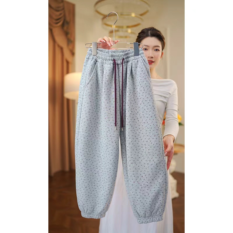 【现货】女童卫裤冬装加绒2025新款中大童洋气秋冬纯棉休闲裤子3705