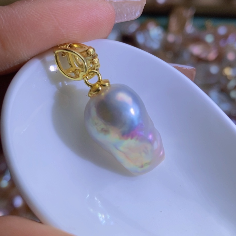 【闪购商品】淡水珍珠天然珍珠（微瑕）合金