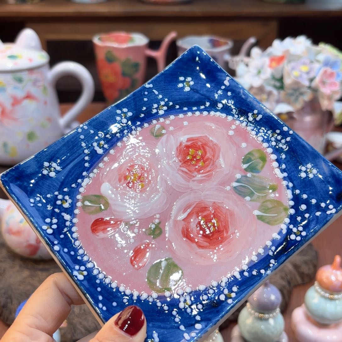 瓷片景德镇手绘高温釉下彩陶瓷茶具