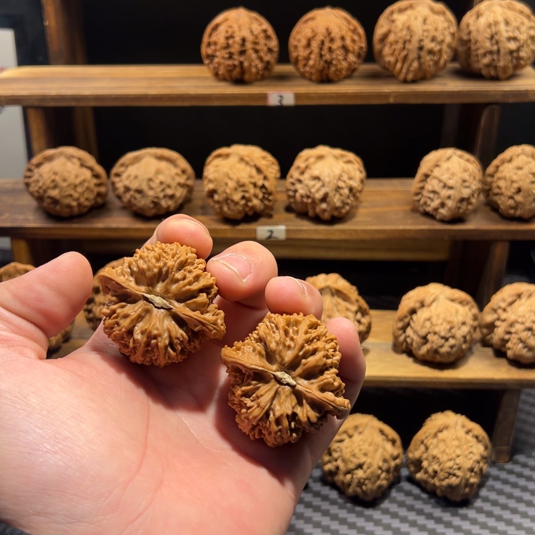 核桃把件没****?满天星狮子头