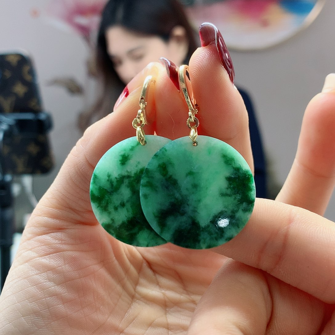 【闪购商品】翡翠耳饰未镶嵌，