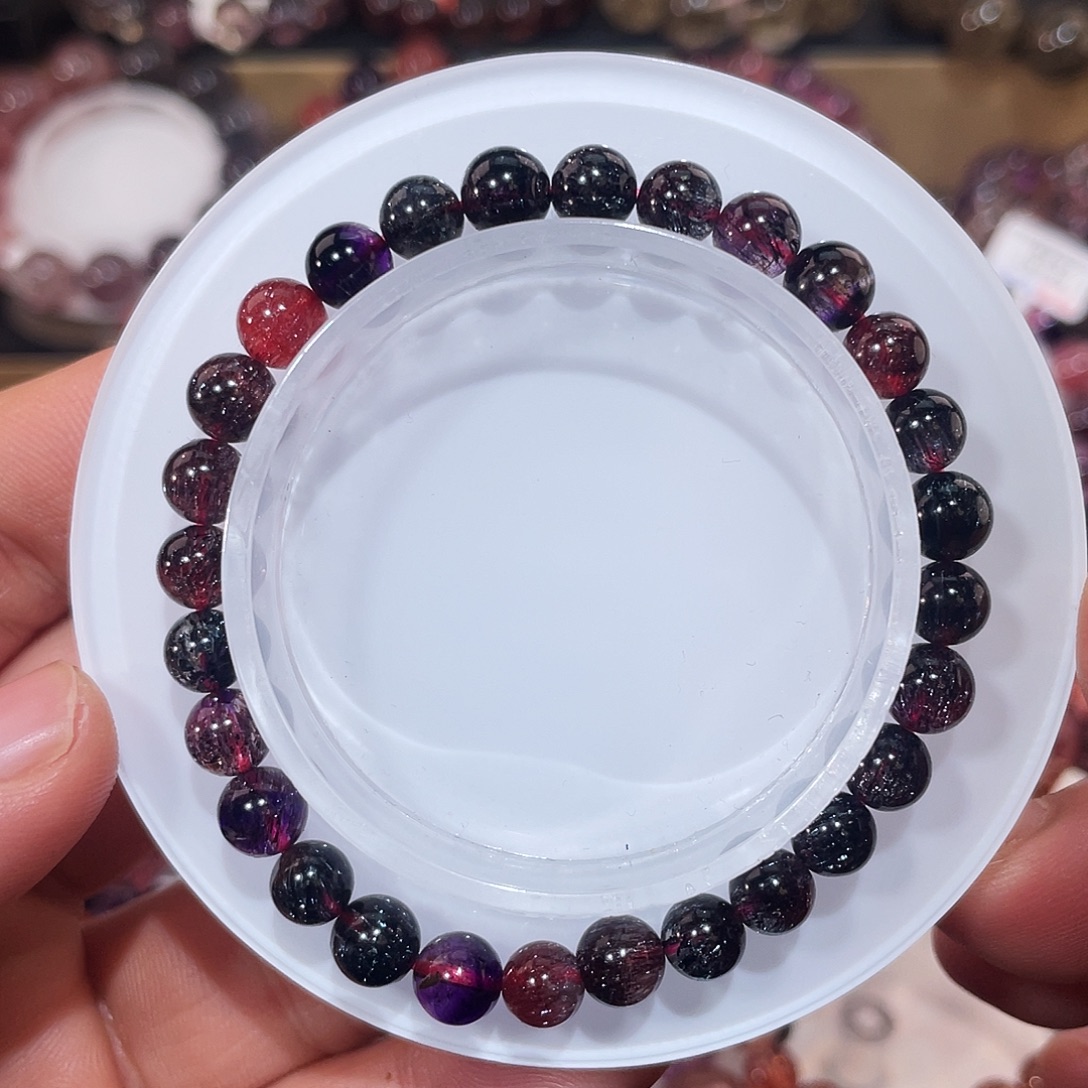 水晶未镶嵌手串7.0