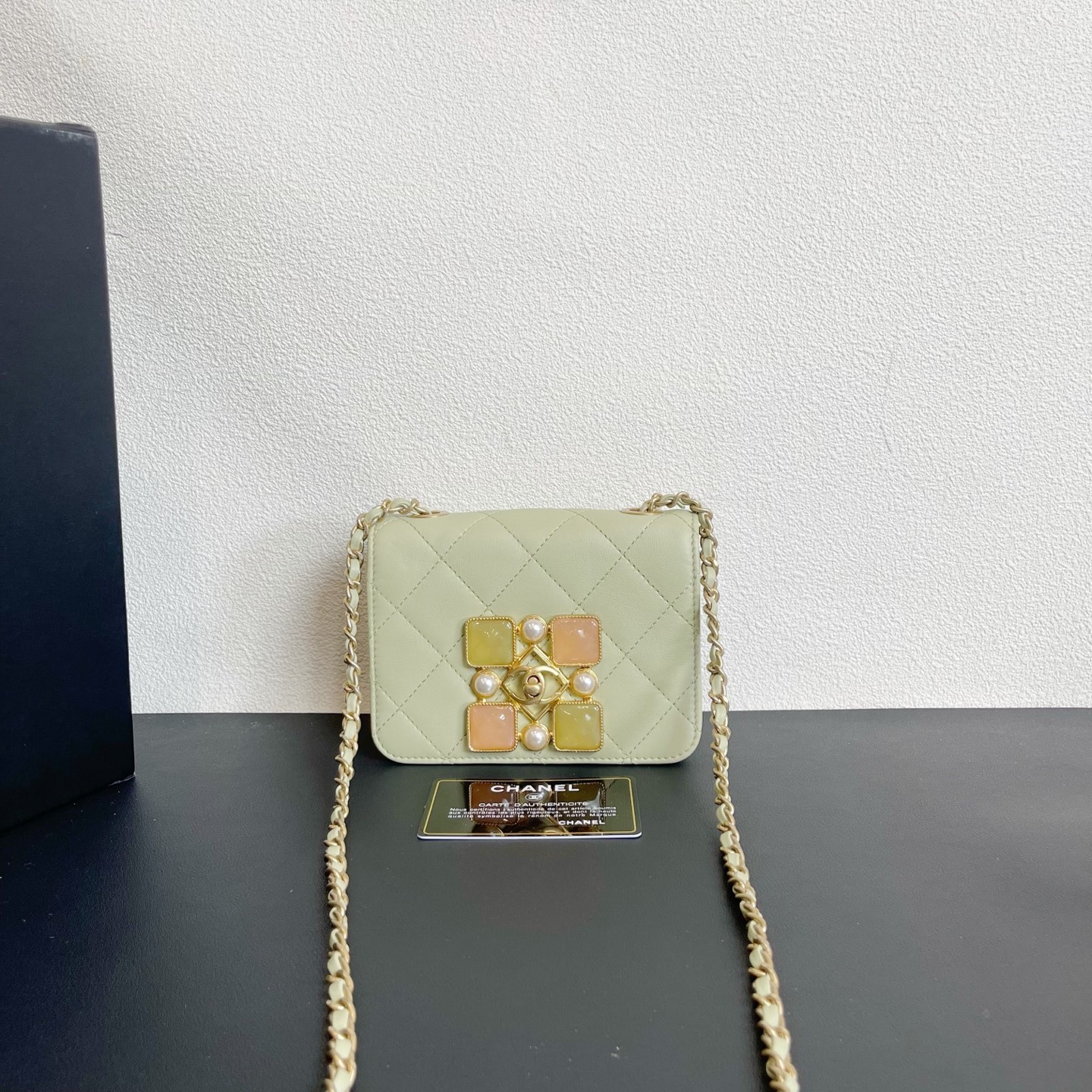 95新 Chanel/香奈儿 98新 奢总管/玛瑙口盖包/30开有卡