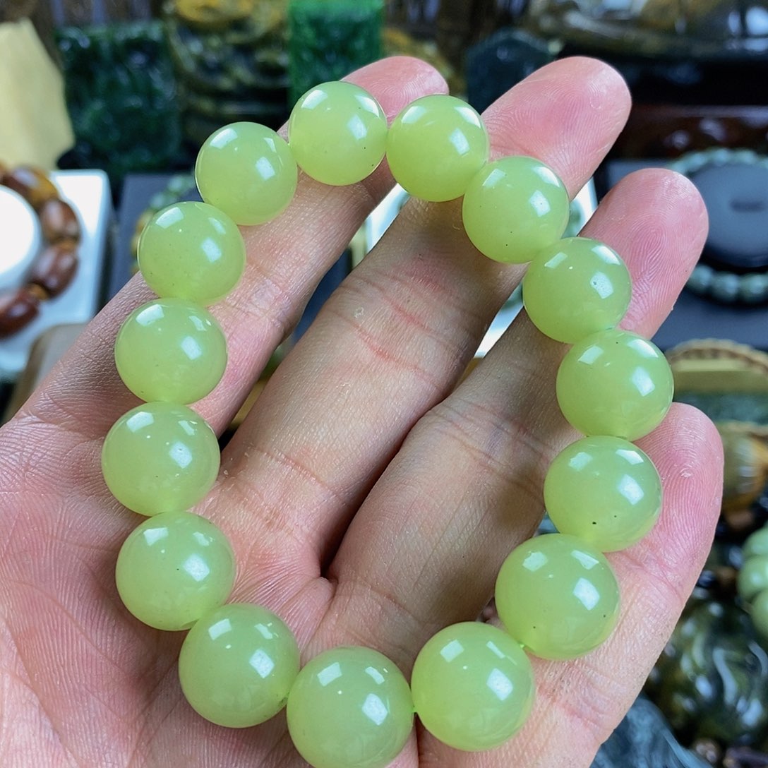 岫岩河磨玉（透闪石质玉）手串未镶嵌