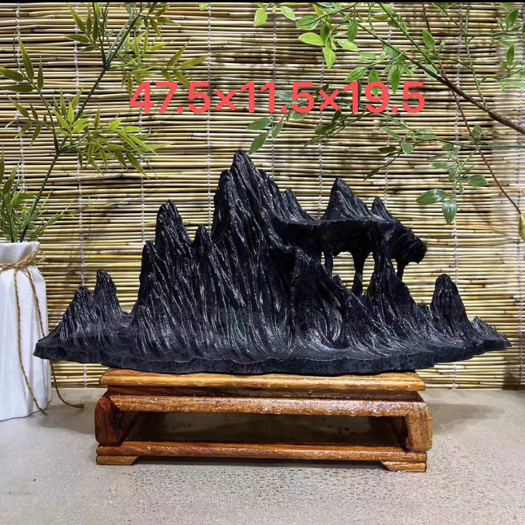 灵璧石山峰山水石中式禅意装饰摆件造景靠山石鱼缸造景