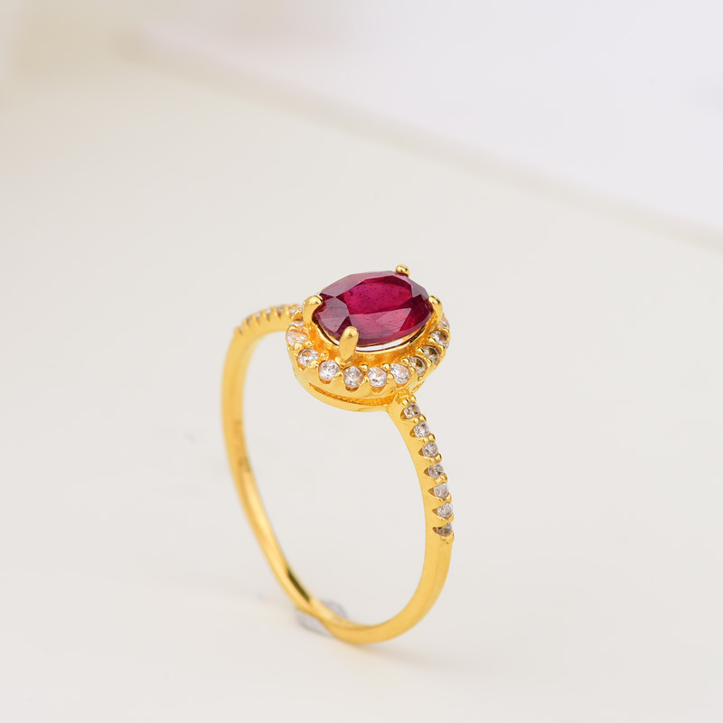 18K金尖晶石戒指气质轻奢简约经典款LC904