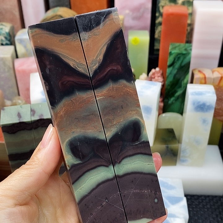 青***蓝青田石印石贵州石头