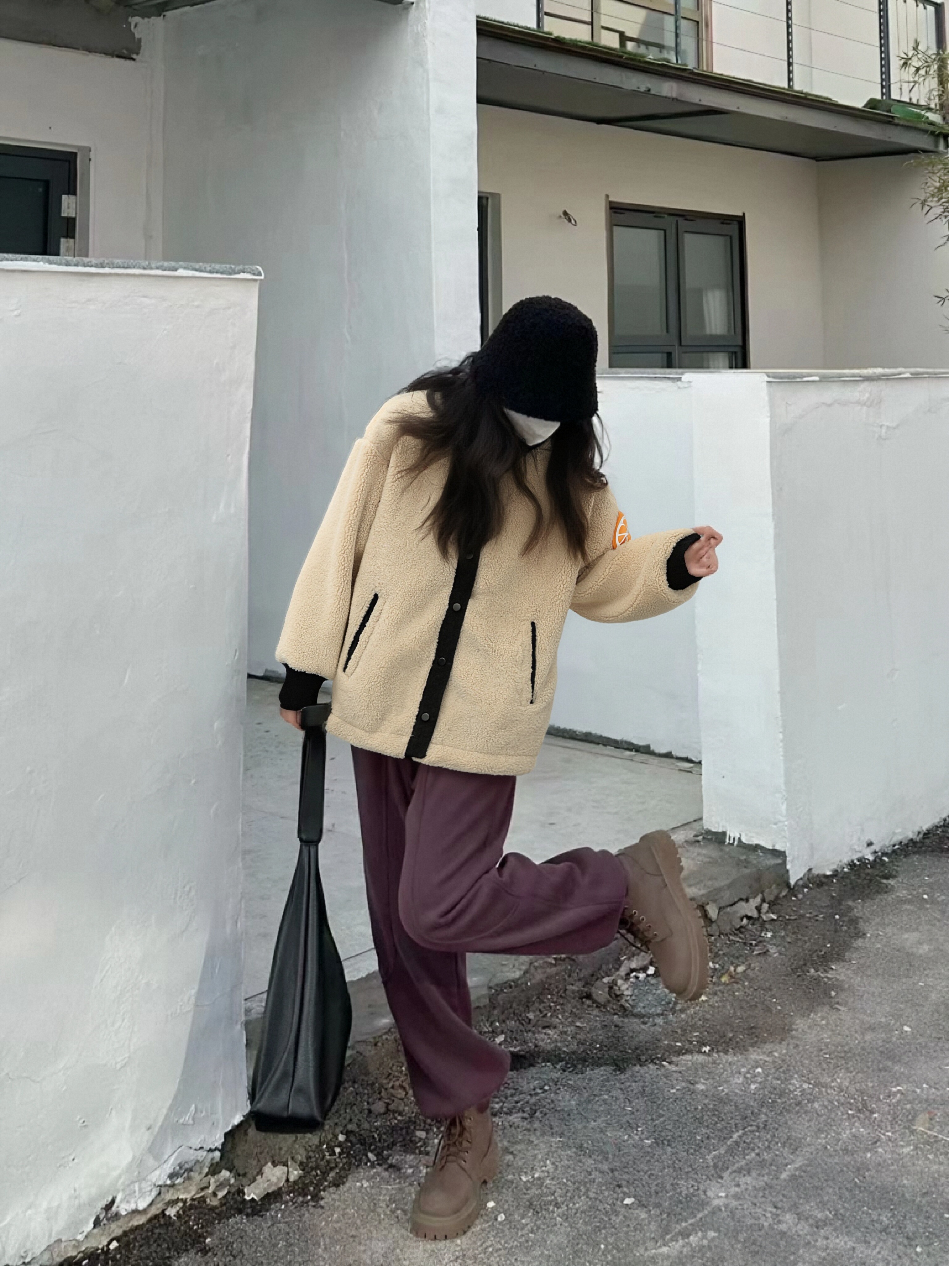 气质百搭轻奢高级感男女同款韩系百搭保暖毛绒外套V领潮流PA-N729
