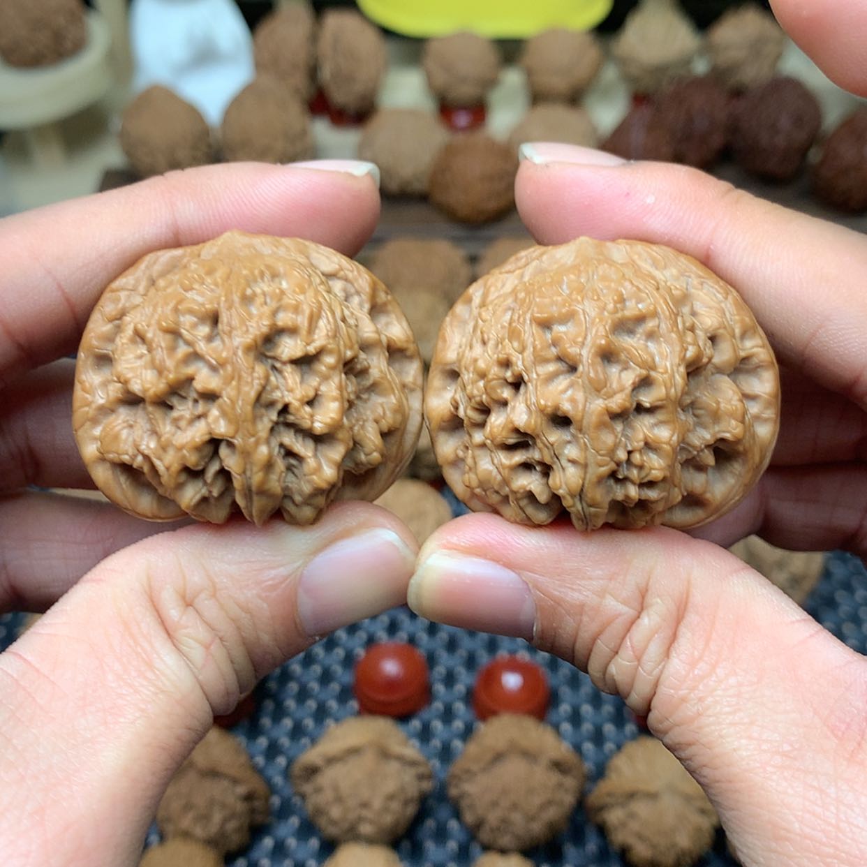 【闪购商品】文玩核桃把件全品龙洞峪狮子头43➕