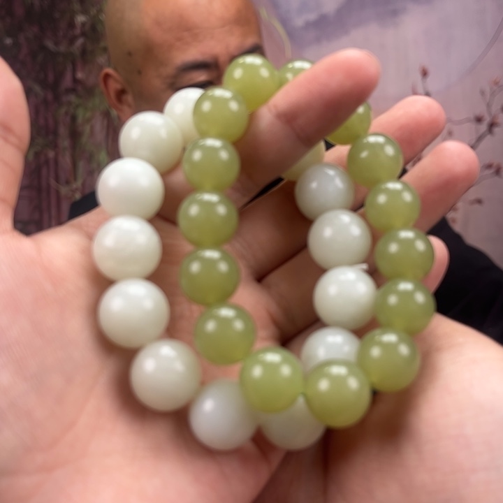 蛇纹石玉未镶嵌手链