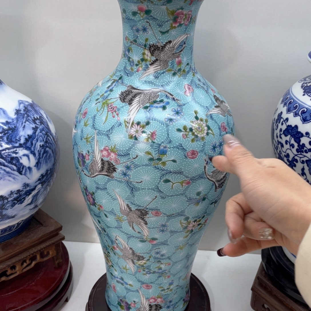 摆件景德镇陶瓷现代工艺品摆件花瓶景德镇陶瓷花瓶