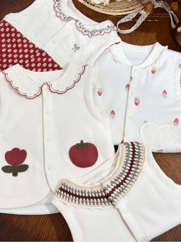 春夏娃丽比新生儿宝宝柔肤连体衣爬服百棉家居服长袖婴儿娃娃领