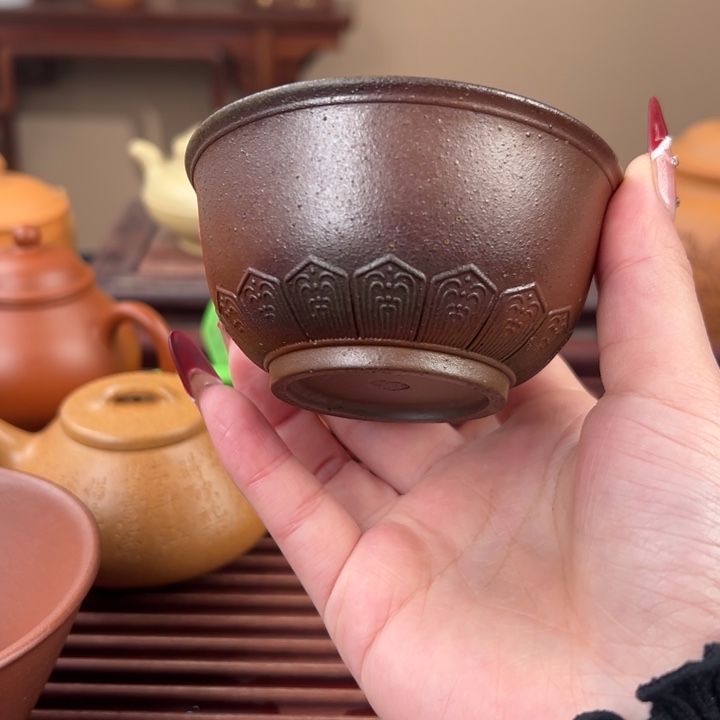 紫砂茶壶清水泥莲花杯100～125cc