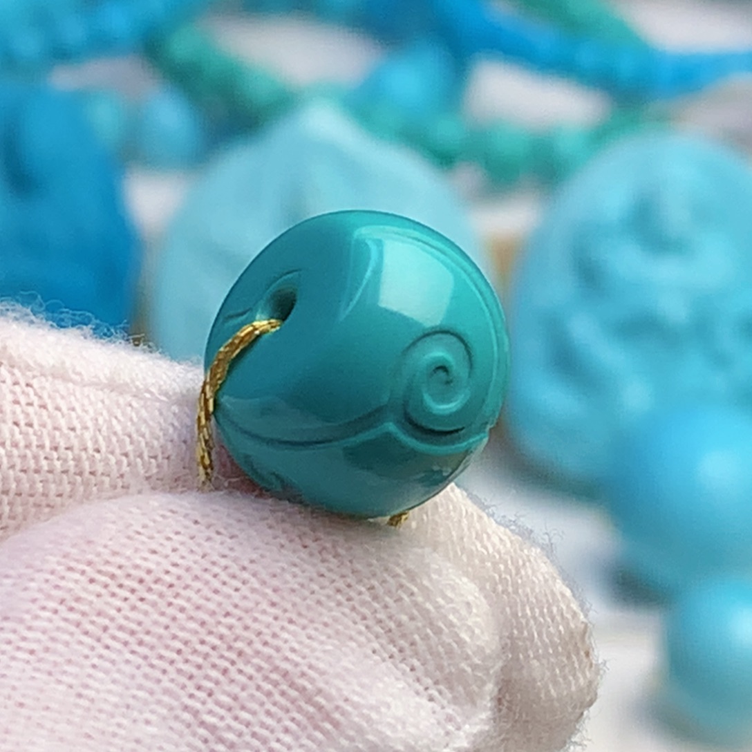 未镶嵌绿松石珠宝奇石12.9毫米*9.3毫米