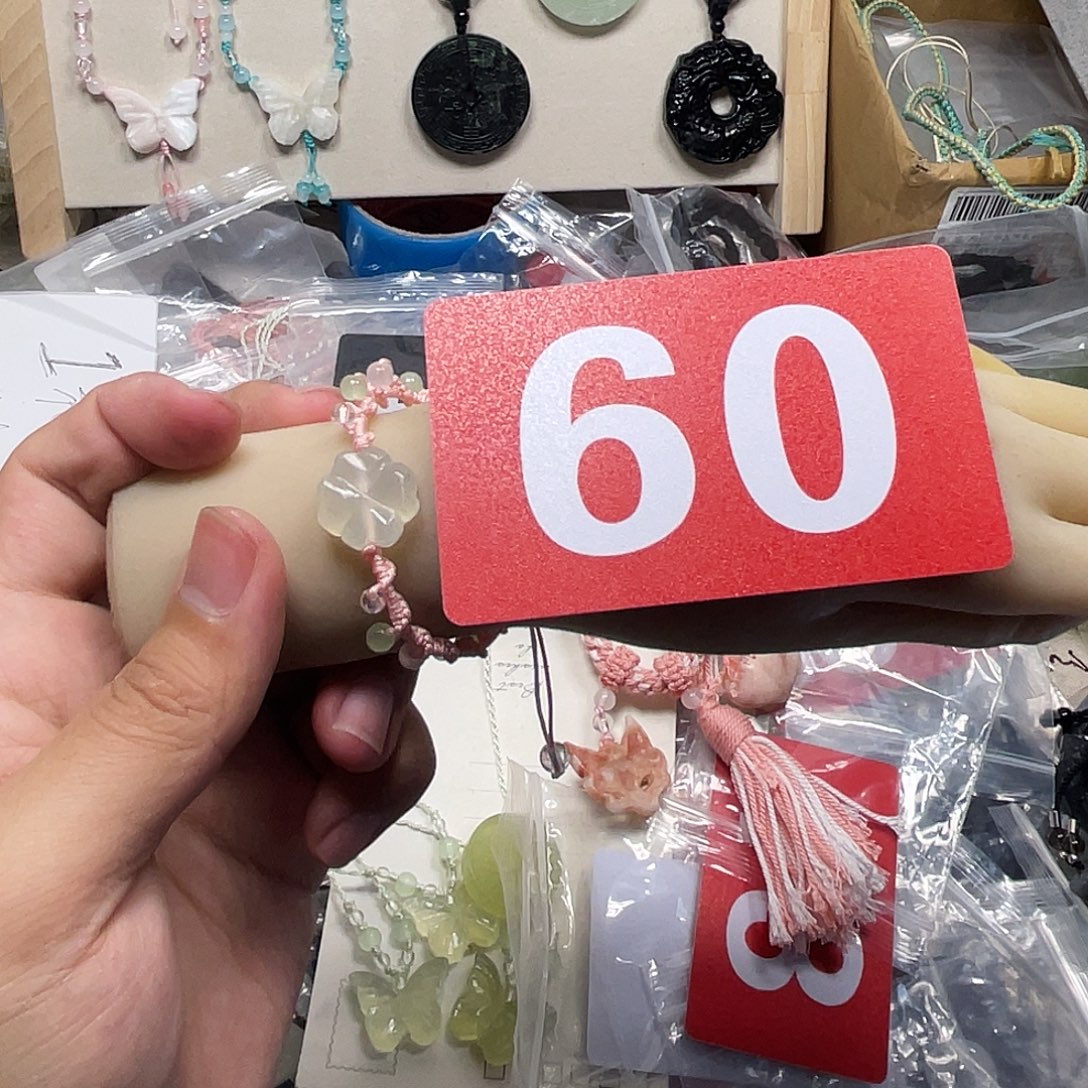 蛇纹石玉合金颈饰