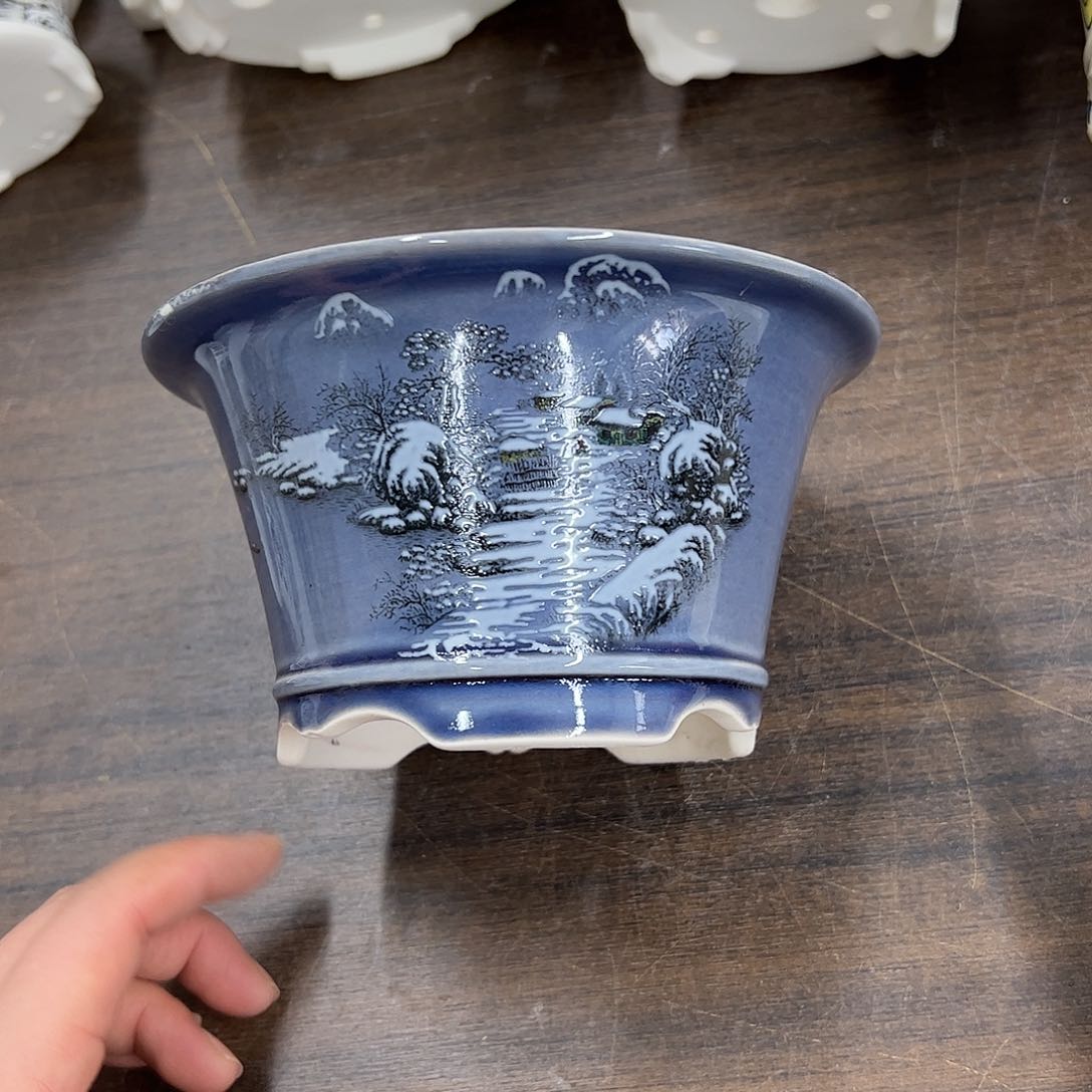 紫砂花盆186号瑕疵15/8cm