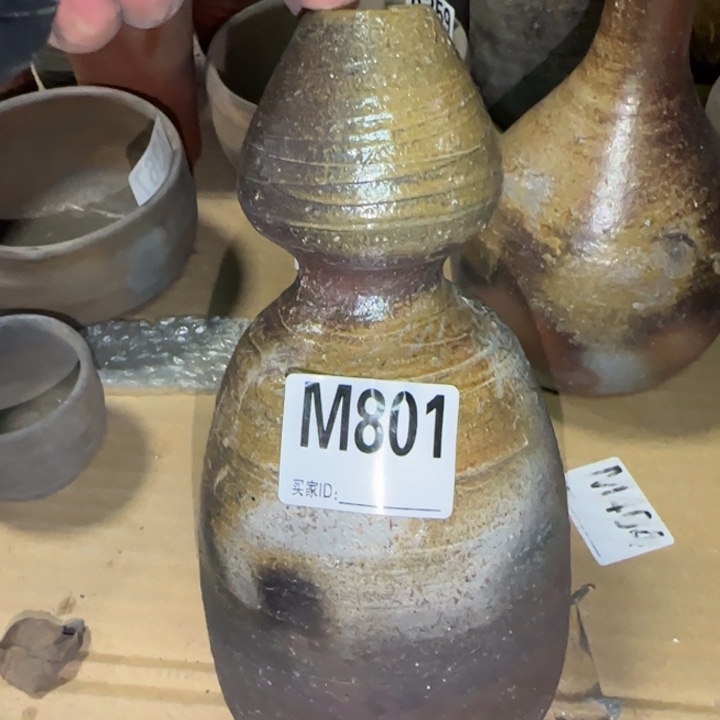 备前烧作品备前烧烧窑裂