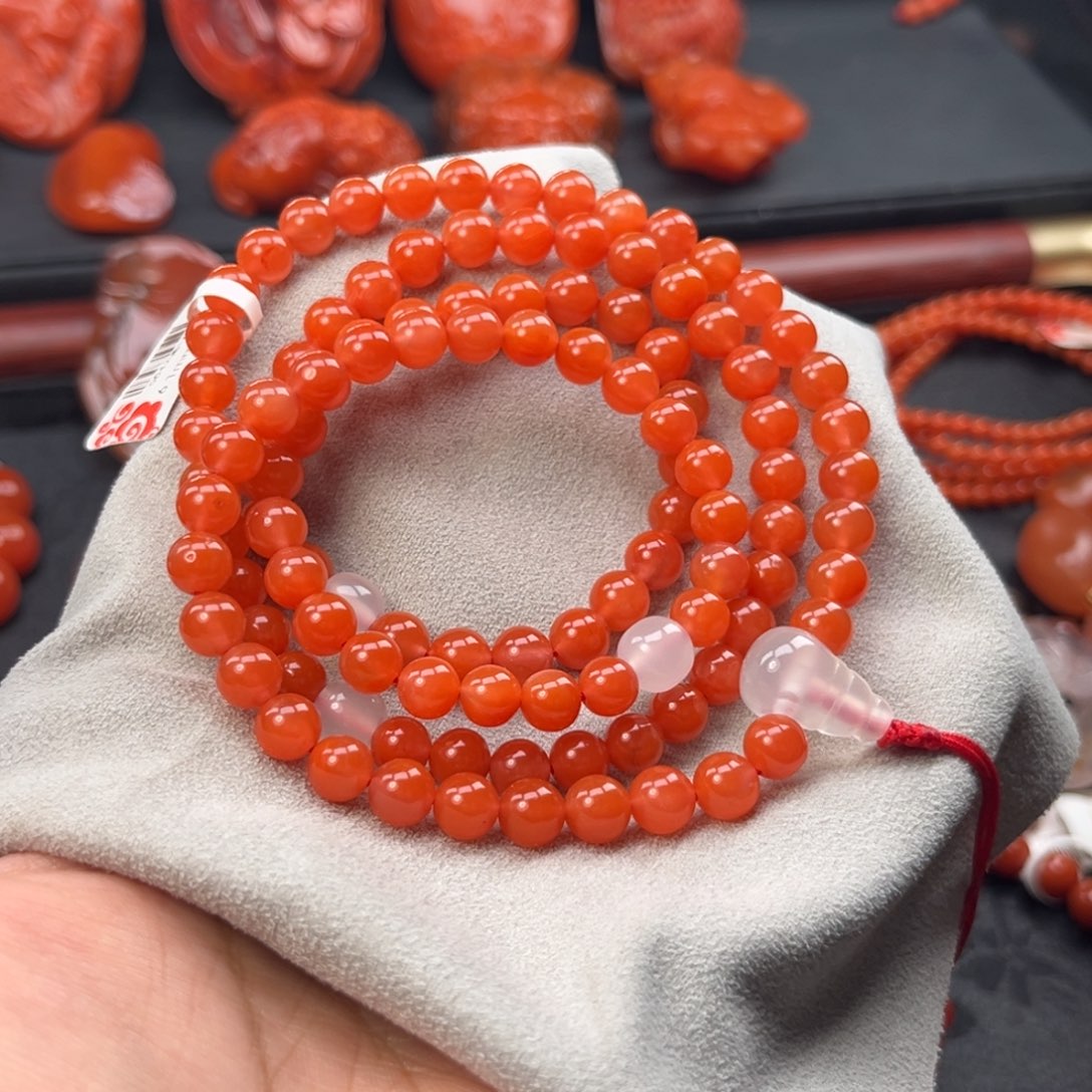 南红玛瑙未镶嵌手链