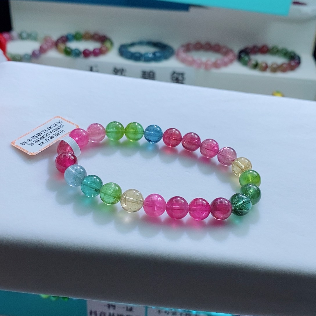 碧玺手链未镶嵌8mm左右