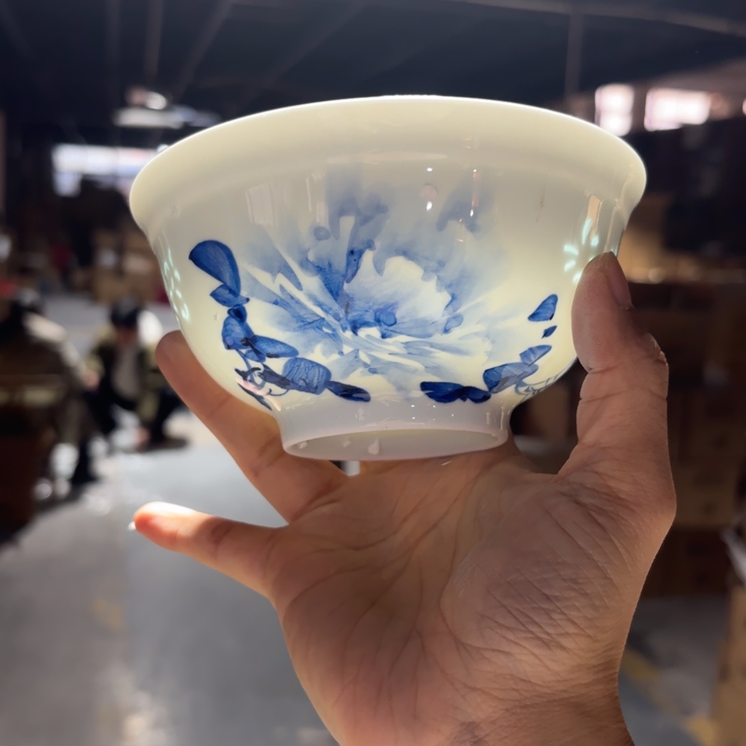 玉瓷景德镇陶瓷两只微瑕