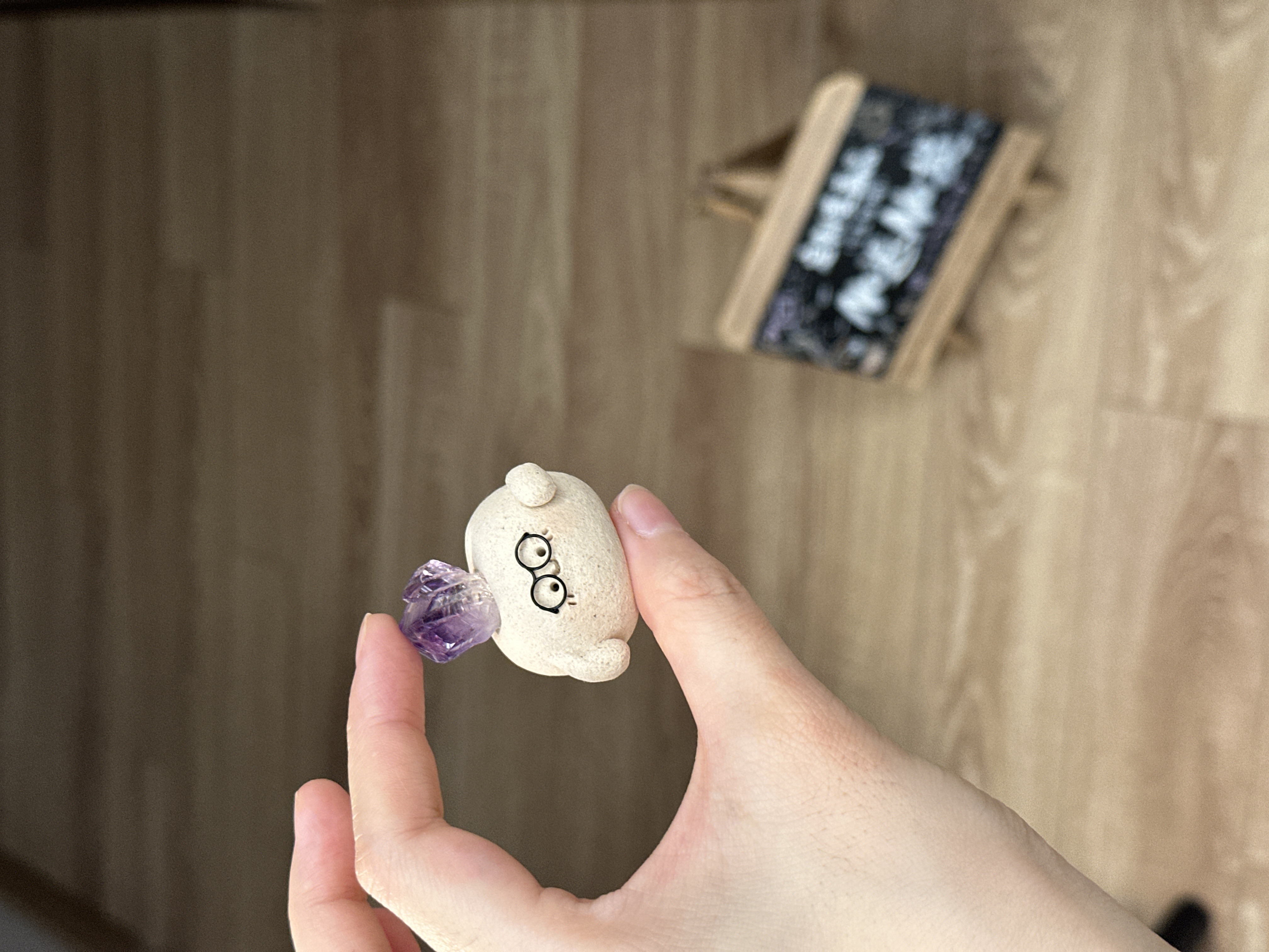 水晶小豆丁可爱高品质双头紫水