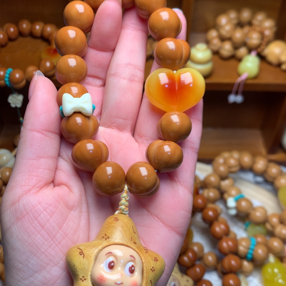 猴头核桃把件16玻璃底定制