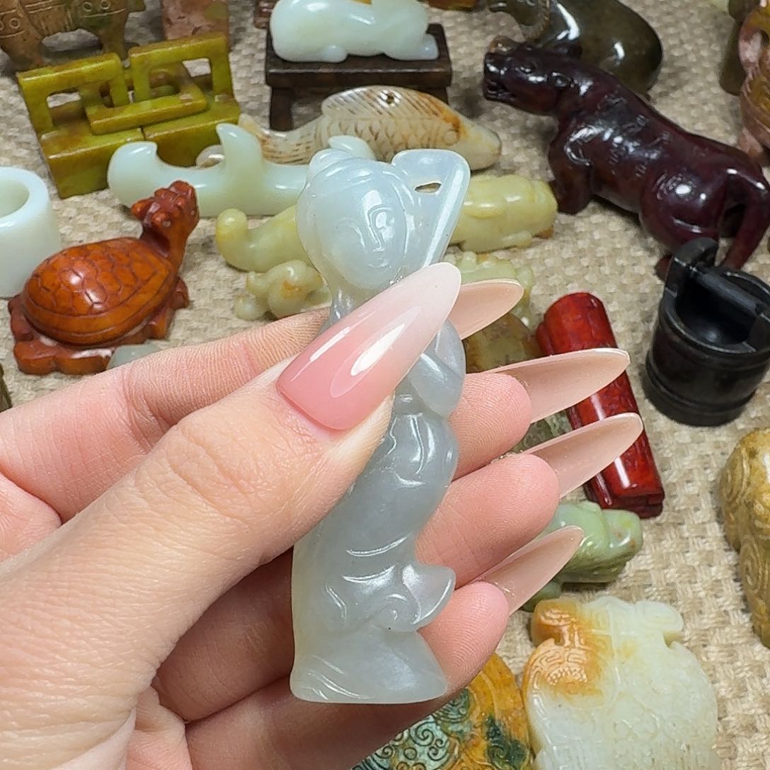 白玉菩提吊坠挂件