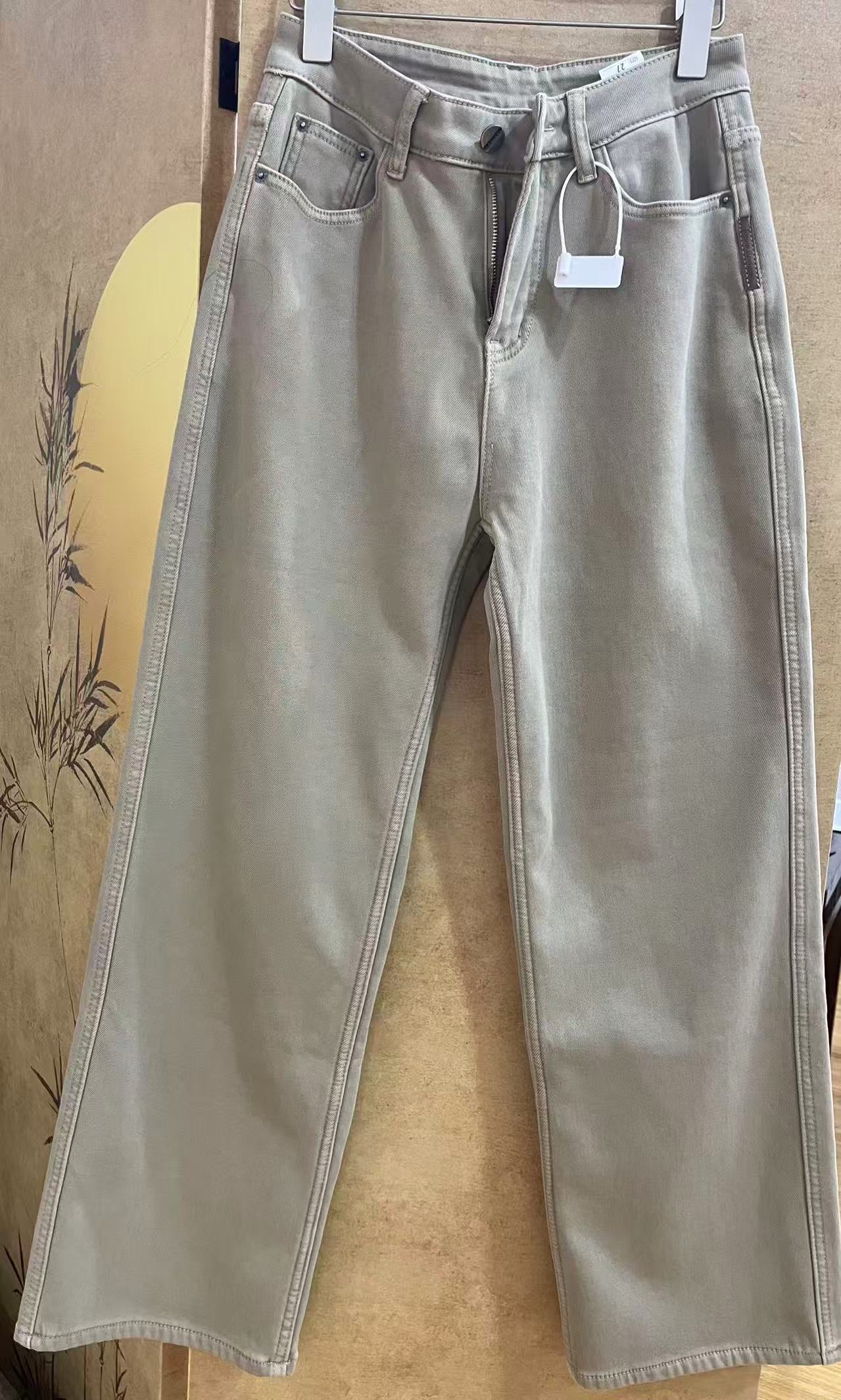 2025年冬季新款加绒直筒裤15599