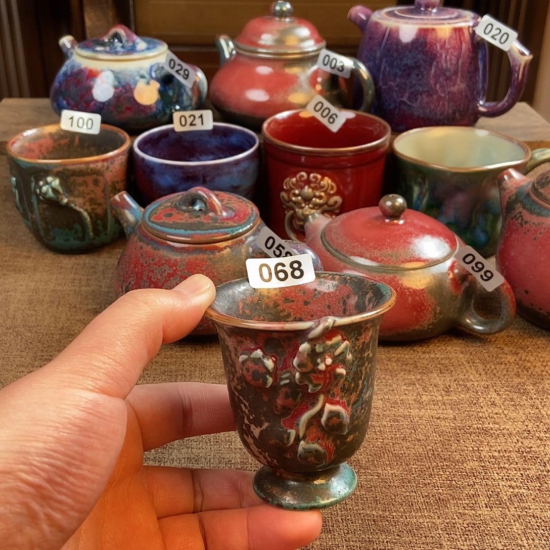 摆件钧瓷主人杯杯