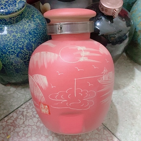 壶10斤粉红钓鱼陶瓷