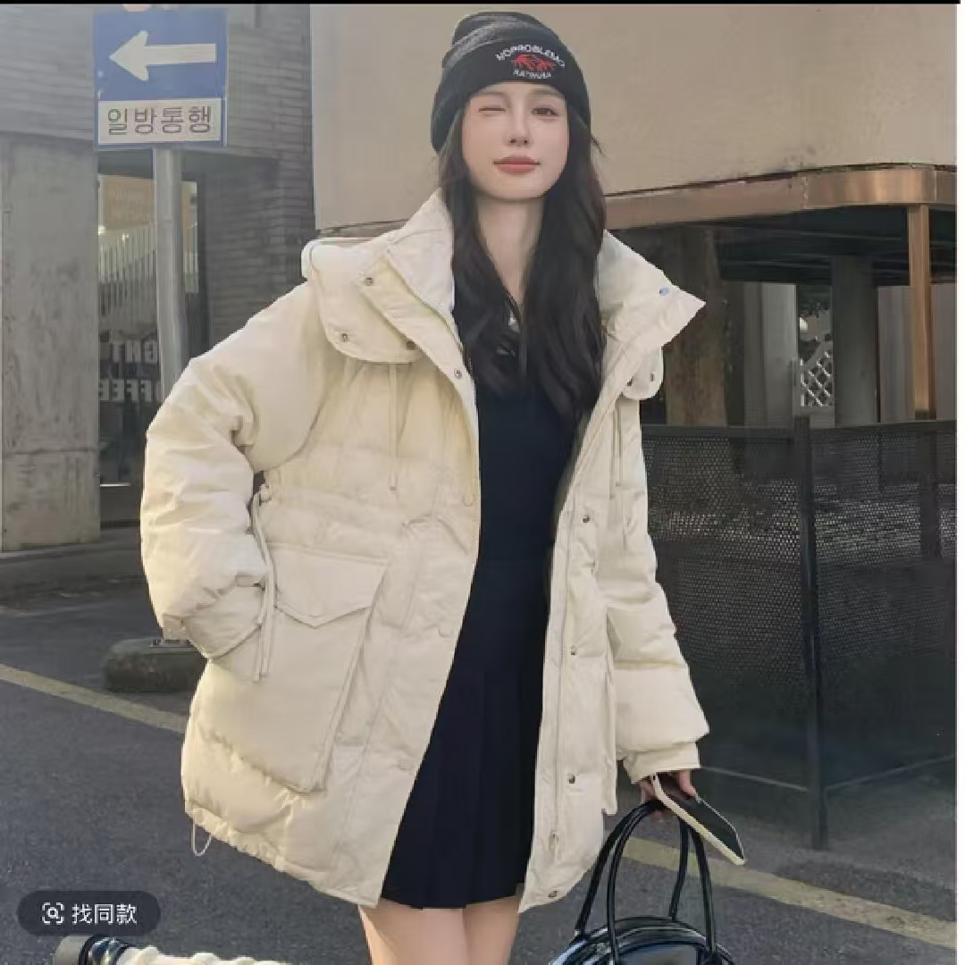 2025冬季新款保暖羽绒服女装时尚洋气收腰一手长羽绒外套