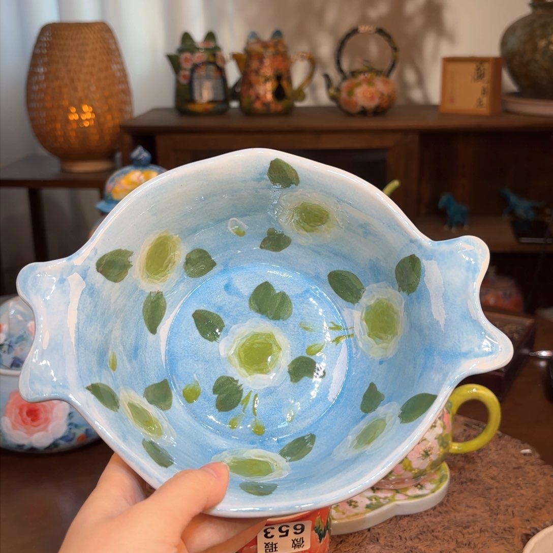 景德镇手绘高温釉下彩陶瓷茶具